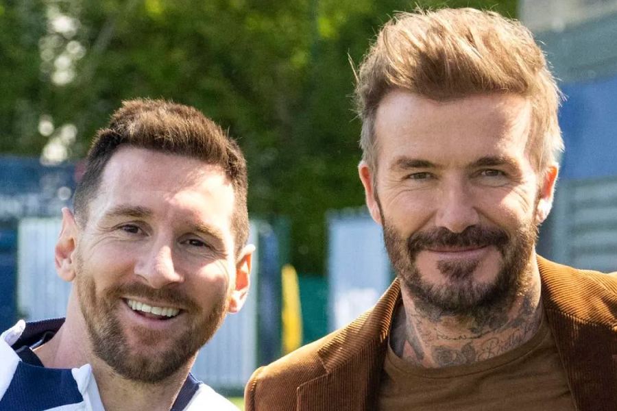 picture of Lionel Messi and David Beckham