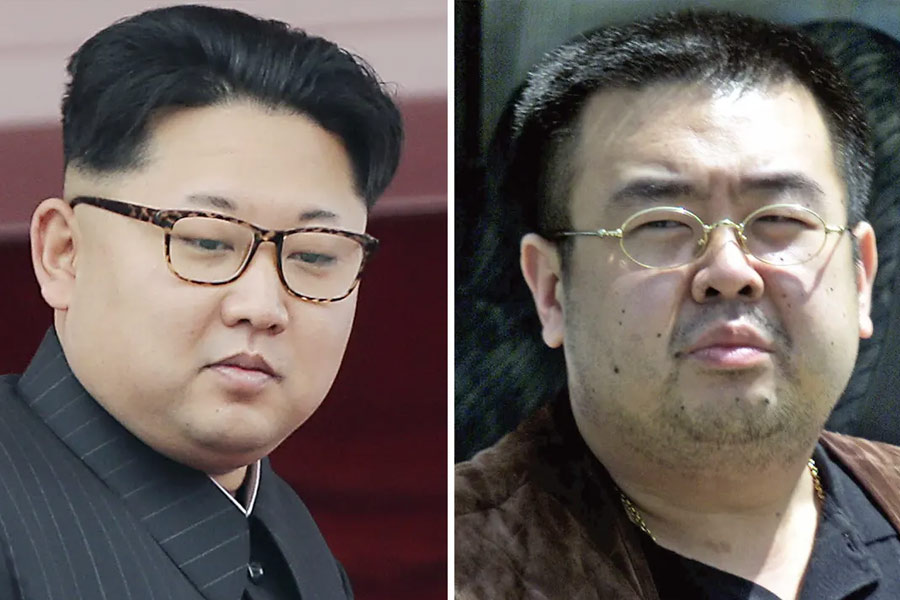 Image of Kim Jong Un and his half-brothr