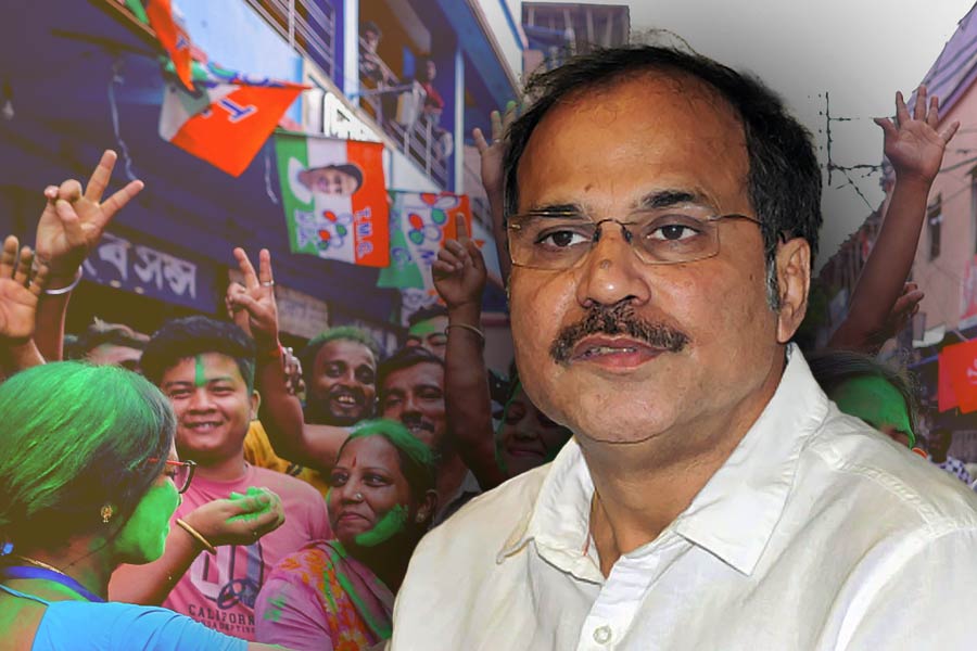 TMC wins in Adhir Ranjan Chowdhury\\\'s district Murshidabad in Panchayat Election 2023.