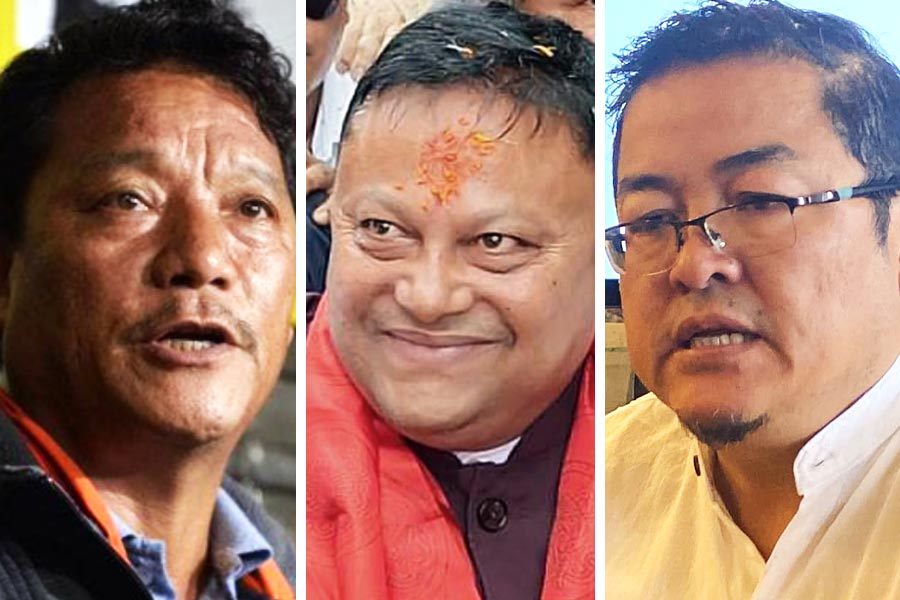 File image of Bimal Gurung, Anit Thapa and Ajay Edward