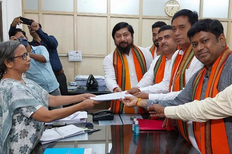 Anant Maharaj submitted nomination papers for Rajya Sabha as a BJP candidate 