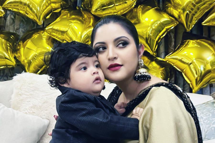 Bangladeshi actress Pori Moni is worried as her son is down with high fever