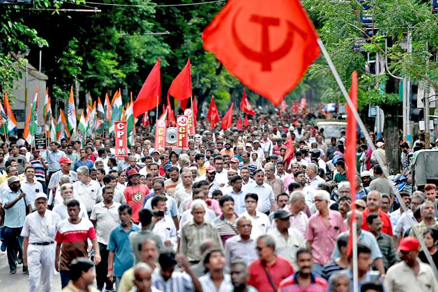 cpm, congress, isf protest.