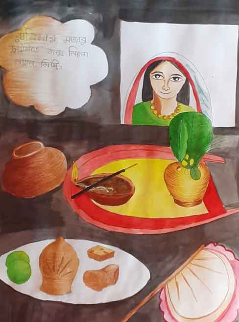 A student of Chandannagar Banga Vidyalaya won prize in national level drawing competition