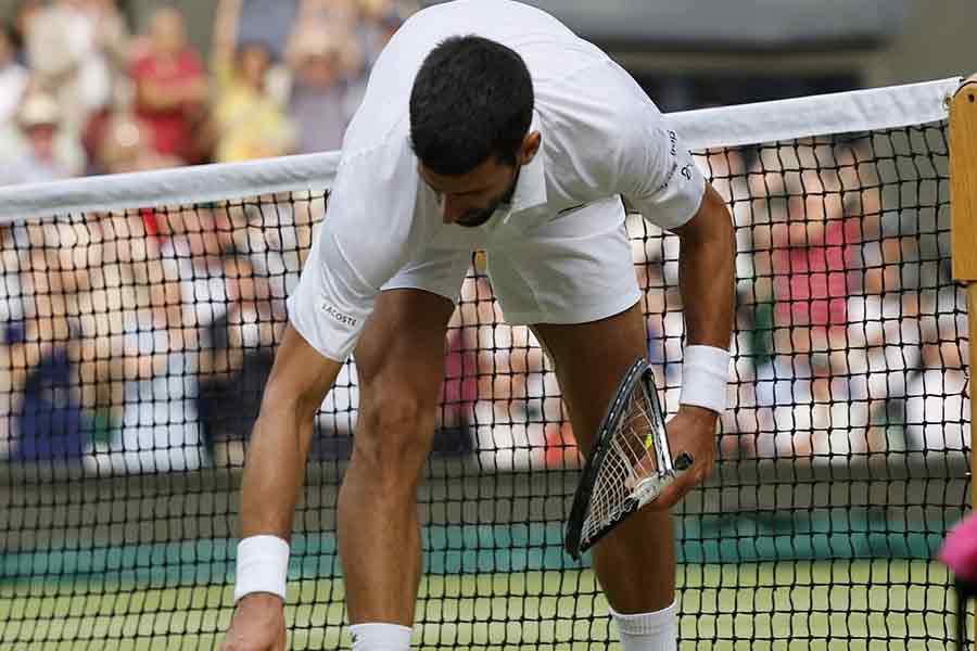 Picture of Novak Djokovic during Wimbledon Final 2023.