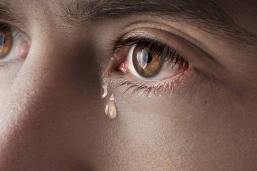 Man cries nonstop for seven days goes blind temporarily