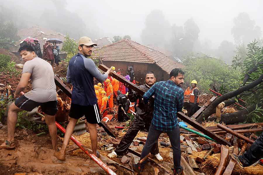 Many people died in landslide of Maharashtra’s Raigad and many are still trapped.