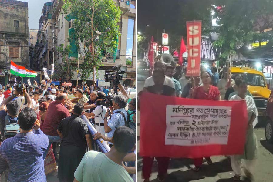 protest in Kolkata