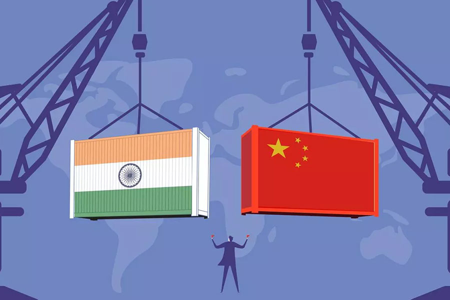 China India Trade shows signs of slow down after years.