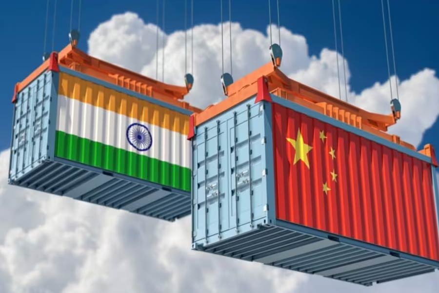 China India Trade shows signs of slow down after years.