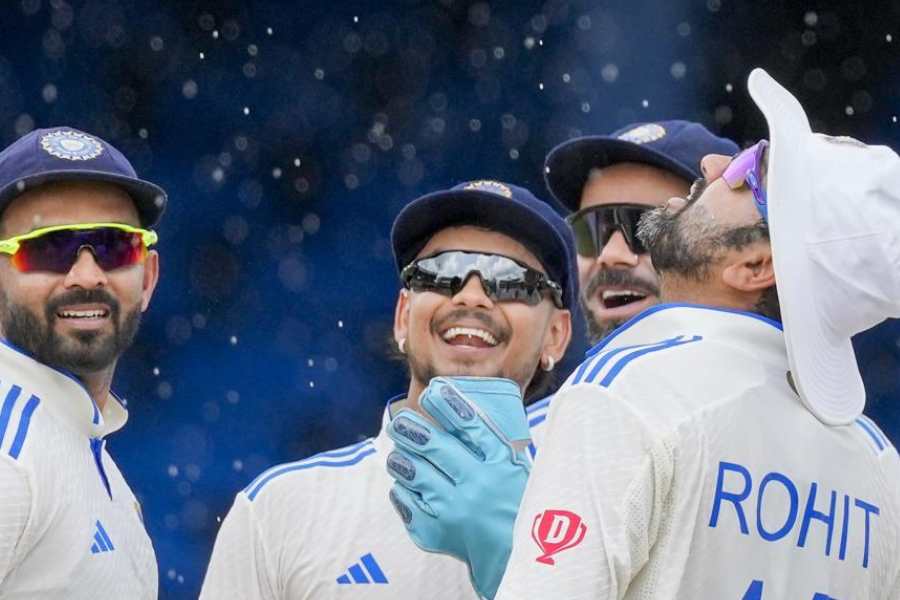 Indian cricketer celebration