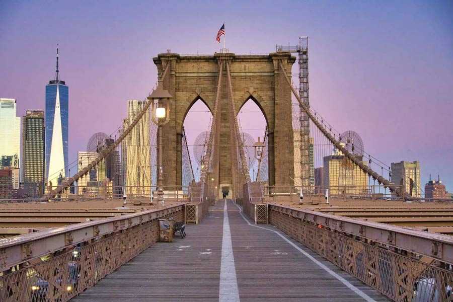 An image of Brooklyn Bridge of New York