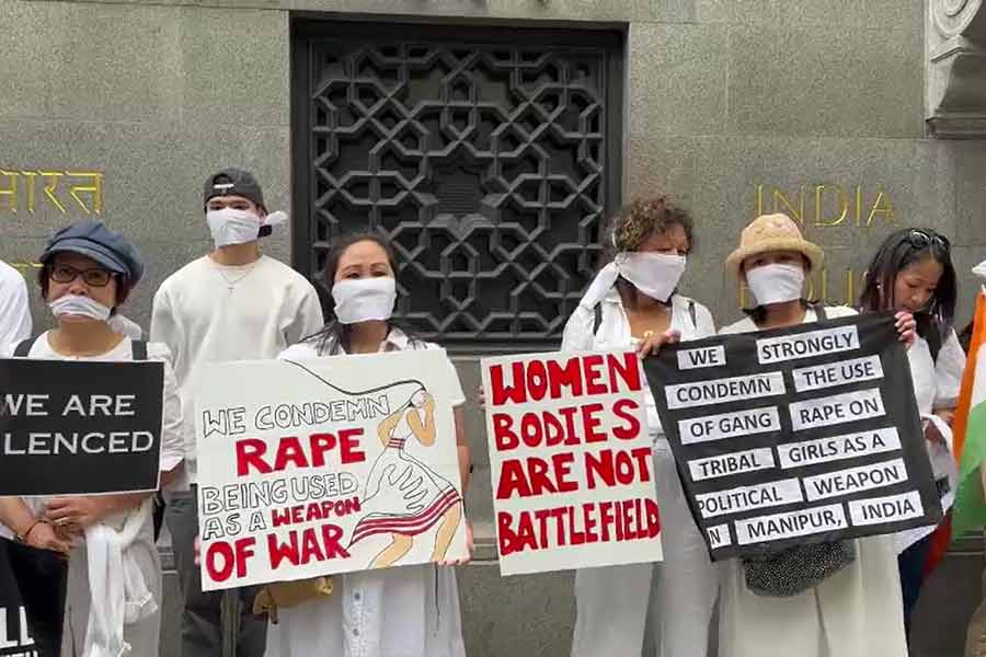 Silent protest in London over Manipur Viral Video.