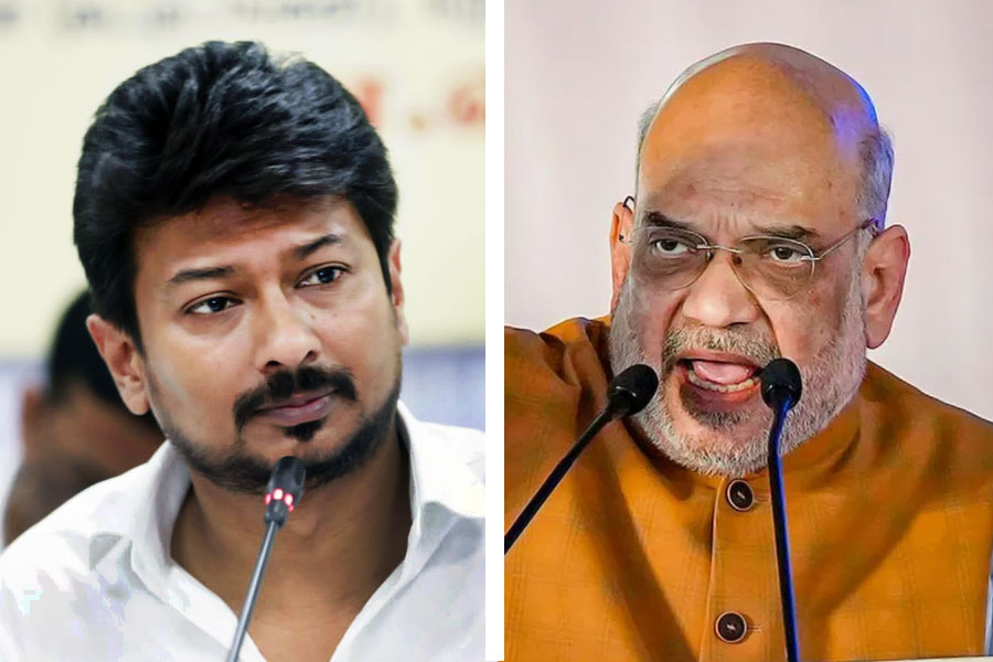 file image of Udhayanidhi Stalin and Amit Shah