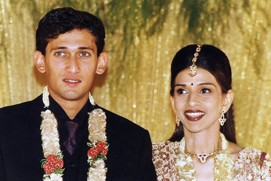 Image of Ajit Agarkar and his wife Fatema Agarkar