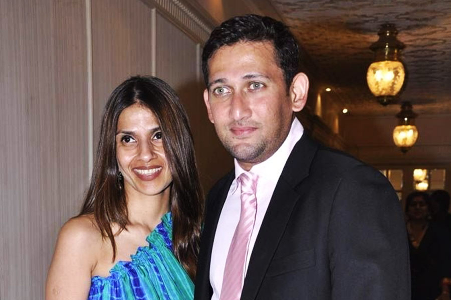 Image of Ajit Agarkar and his wife Fatema Agarkar