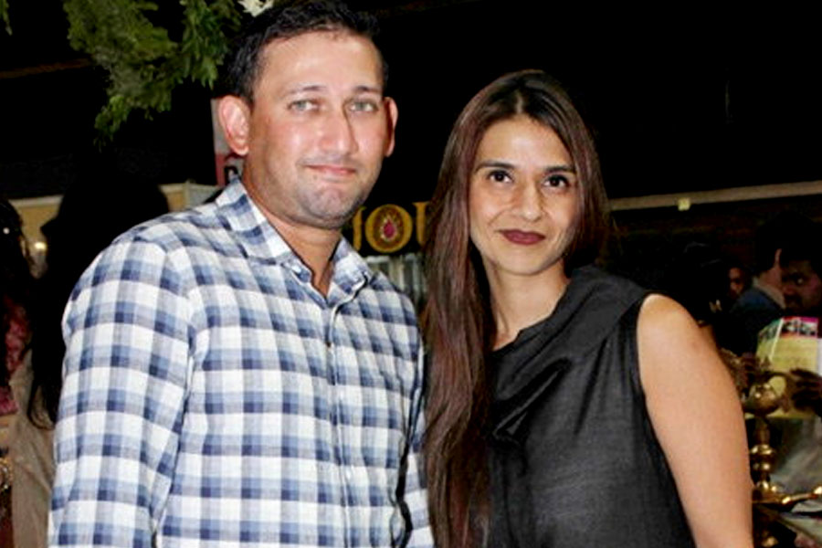Image of Ajit Agarkar and his wife Fatema Agarkar