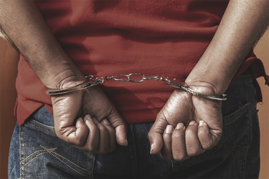 representative image of an arrested person