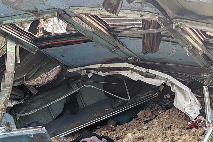 Pictures of Odisha Train accident tragedy with bodies lying around rail line.