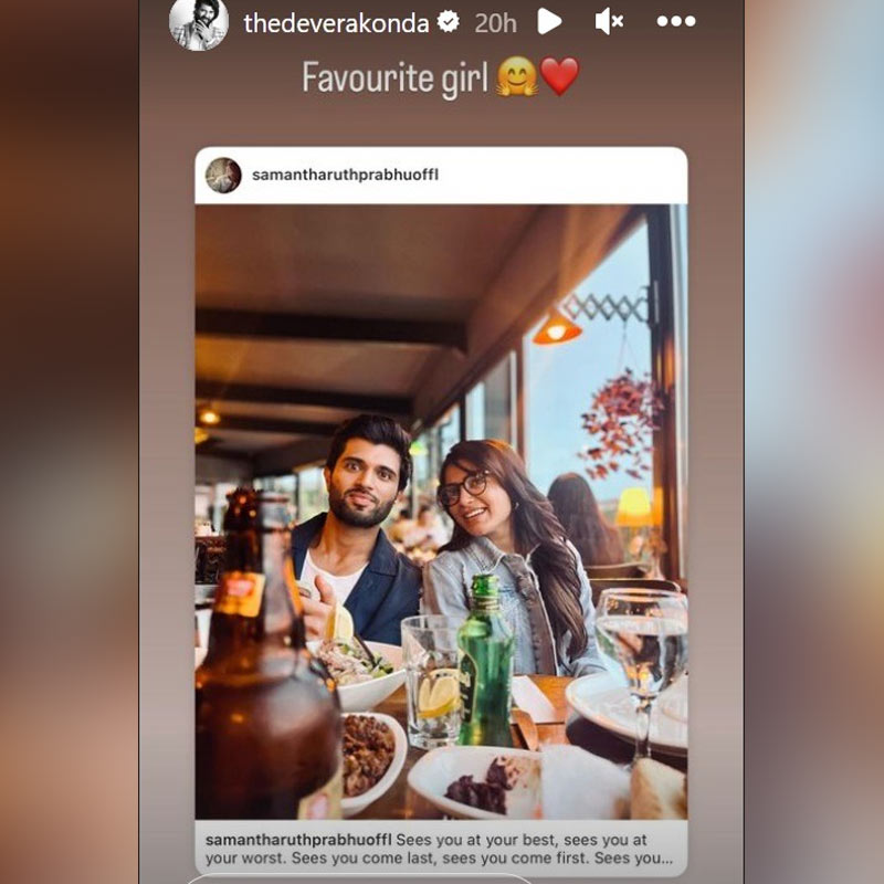 Vijay Deverakonda's Instagram story.