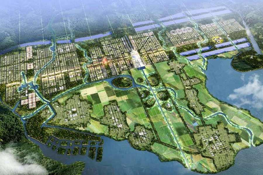 জিয়োংয়ান তৈরির ধারণা শি-এর মস্তিষ্কপ্রসূত। ২০১৭ সালে এই শহর নির্মাণ শুরু হয়। শি-র ইচ্ছা, এই শহরকে শেনজেন বা সাংহাইয়ের থেকেও অত্যাধুনিক শহরে পরিণত করা।