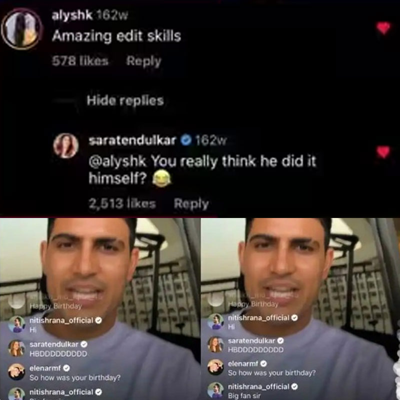 instagram Chat of Shubman Gill and Sara Tendulkar