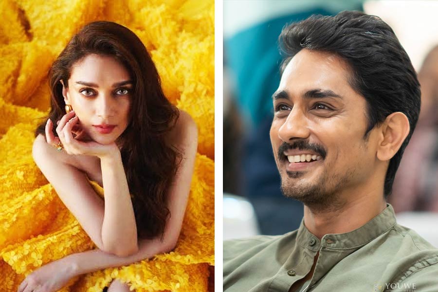 Bollywood actress Aditi Rao Hydari and Siddharth