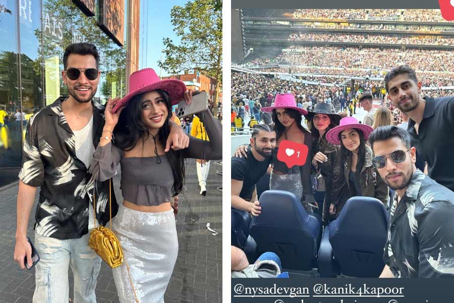 Image of Nysa Devgan And her friends.