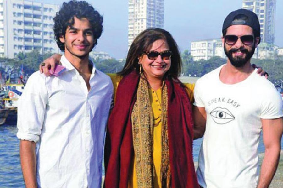 Neelima Azeem with her sons