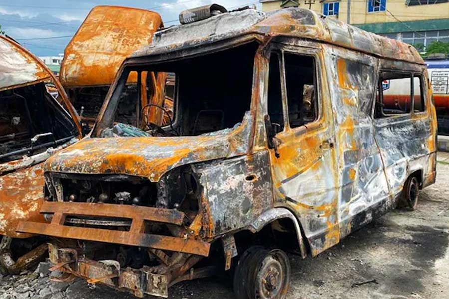 8 year old boy and his mother killed after mob sets ambulance on fire in Manipur