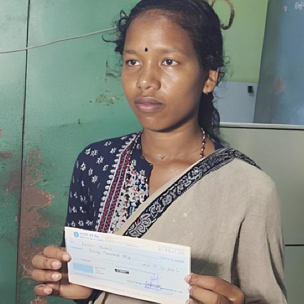 Image of district topper tribal girl.