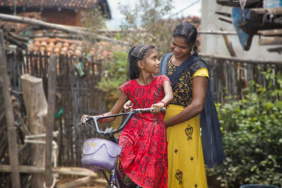 Image of district topper tribal girl.