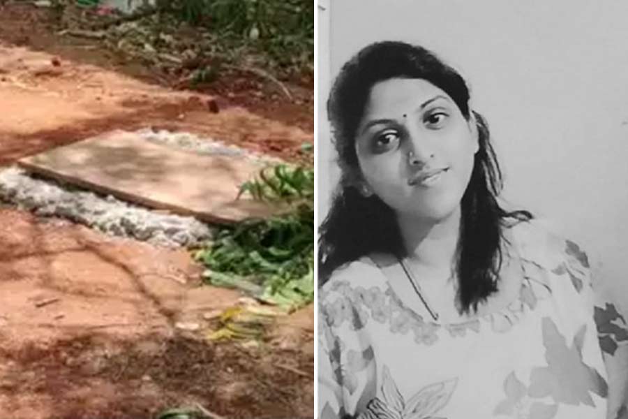 Image of murdered woman and the manhole where her body was dumped