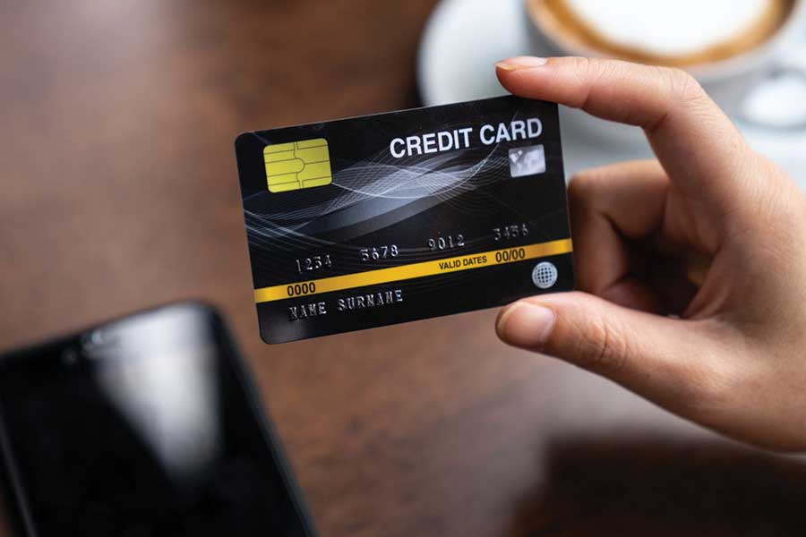Representational picture of credit card