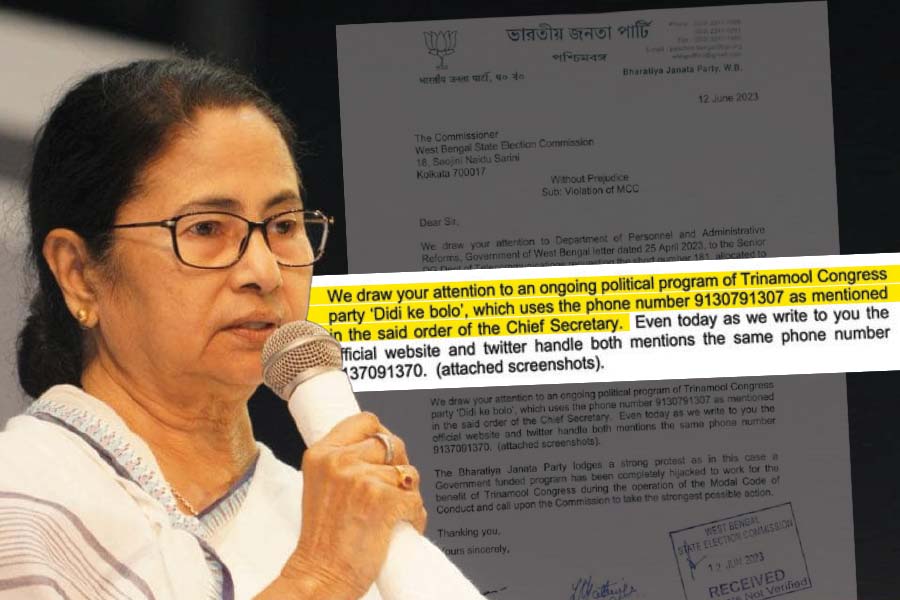 BJP appeals West Bengal State Election Commission to stop Sorasori Mukhyamantri campaign of Mamata Banerjee Government