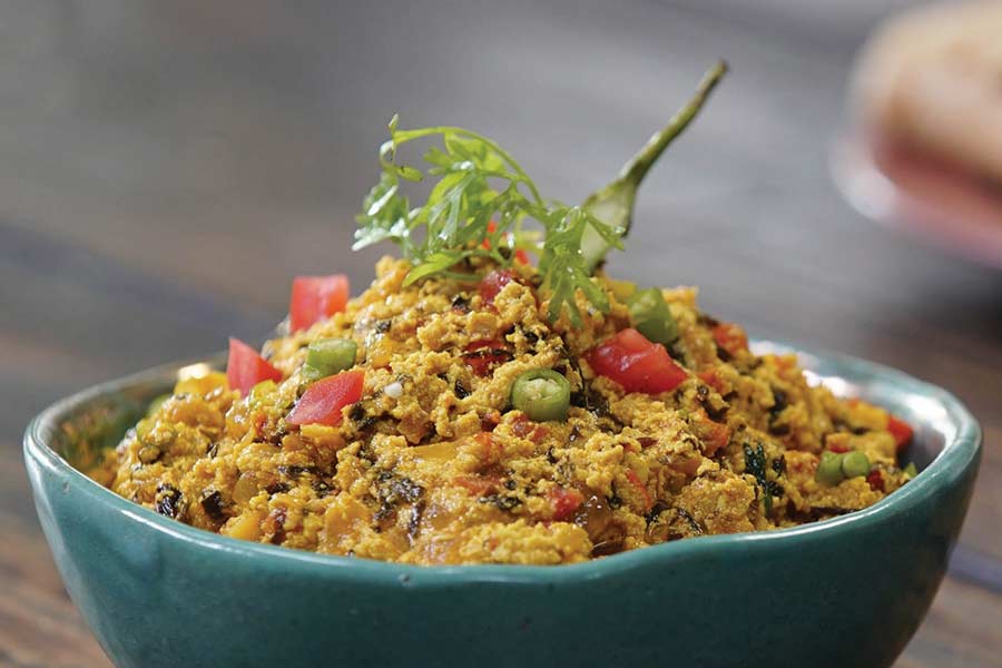Image of dish cooked with methi.