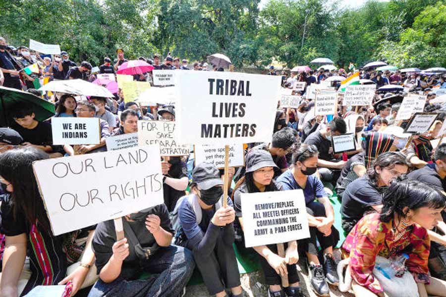 Protest in Manipur.