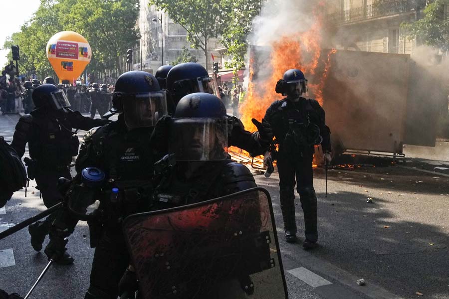 France is facing huge protest against Government decision of changing Pension system.