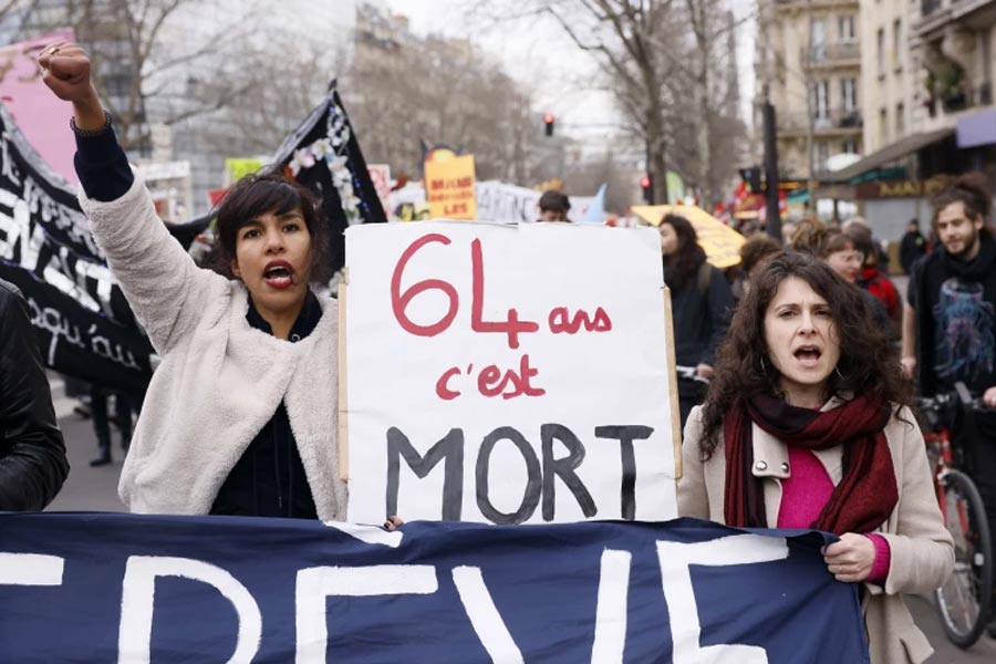 France is facing huge protest against Government decision of changing Pension system.