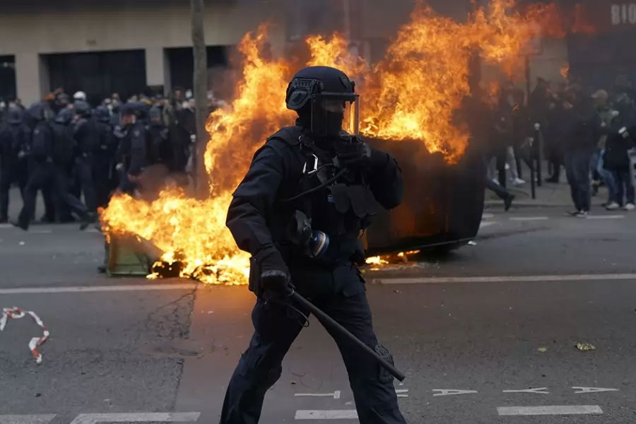 France is facing huge protest against Government decision of changing Pension system.