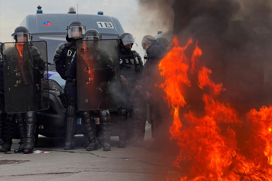 France is facing huge protest against Government decision of changing Pension system.