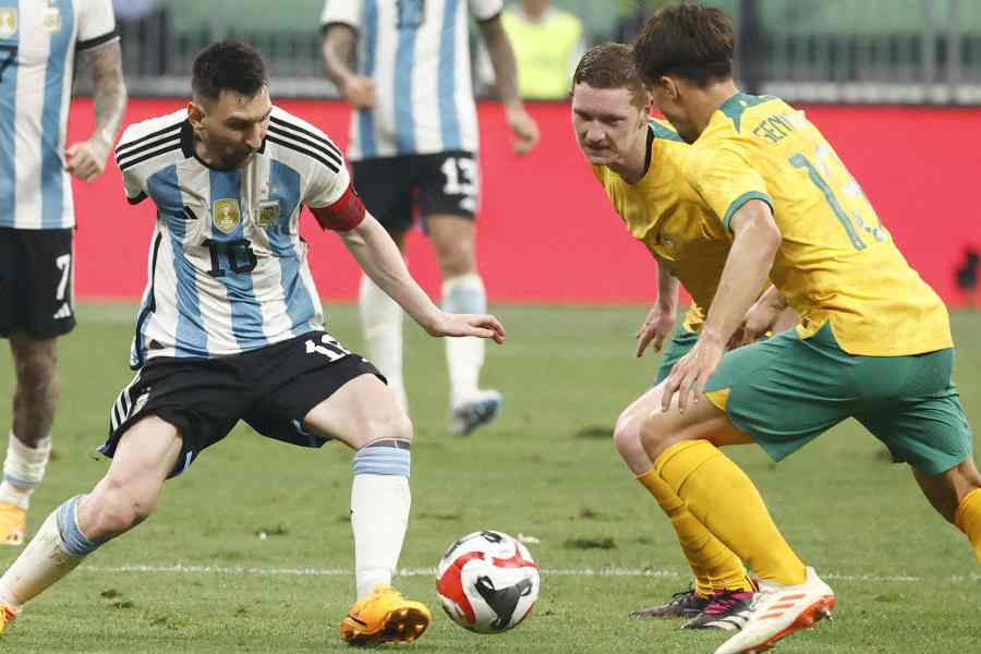 Lionel Messi during match