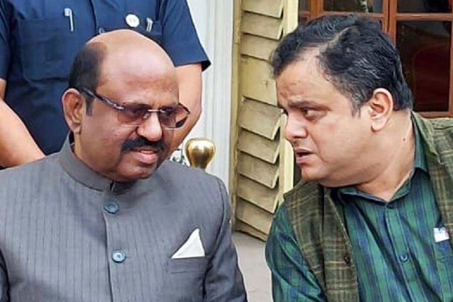 Image of C V Ananda Bose and Bratya Basu.