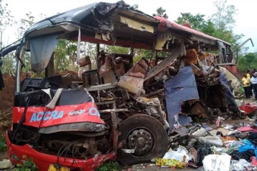 Two killed seventy injured after two bus collided in Tamil Nadu