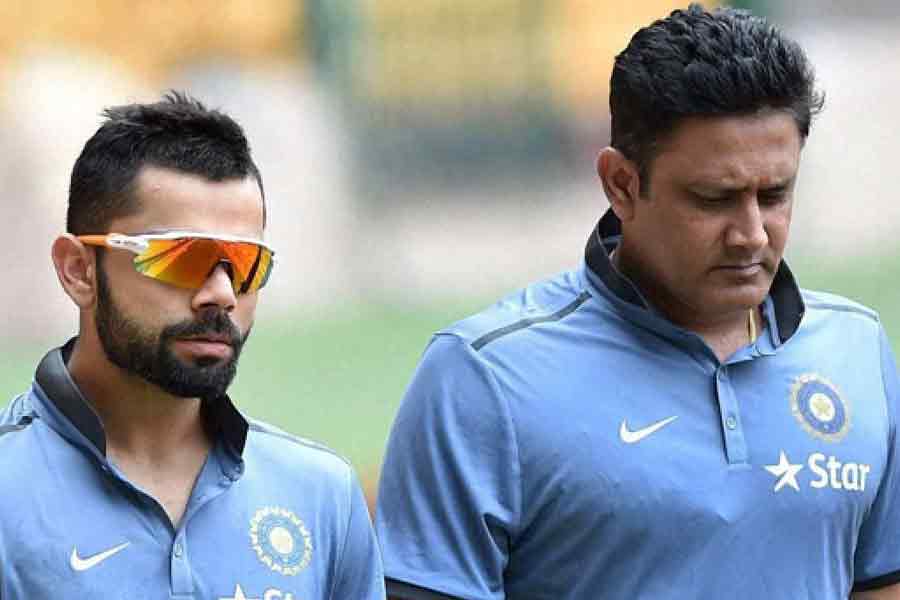 Virat Kohli and Anil Kumble