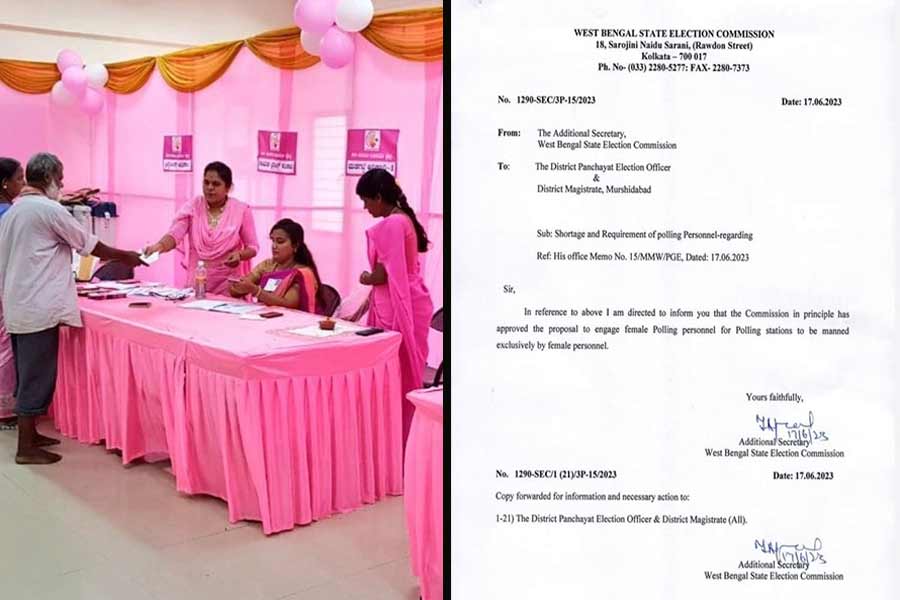 West Bengal State Election Commission orders Pink Booth for women in Panchayat Election 2023
