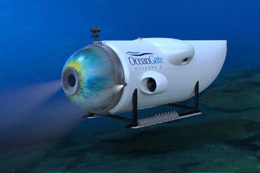 Missing Titanic submersible in Titanic Expedition.