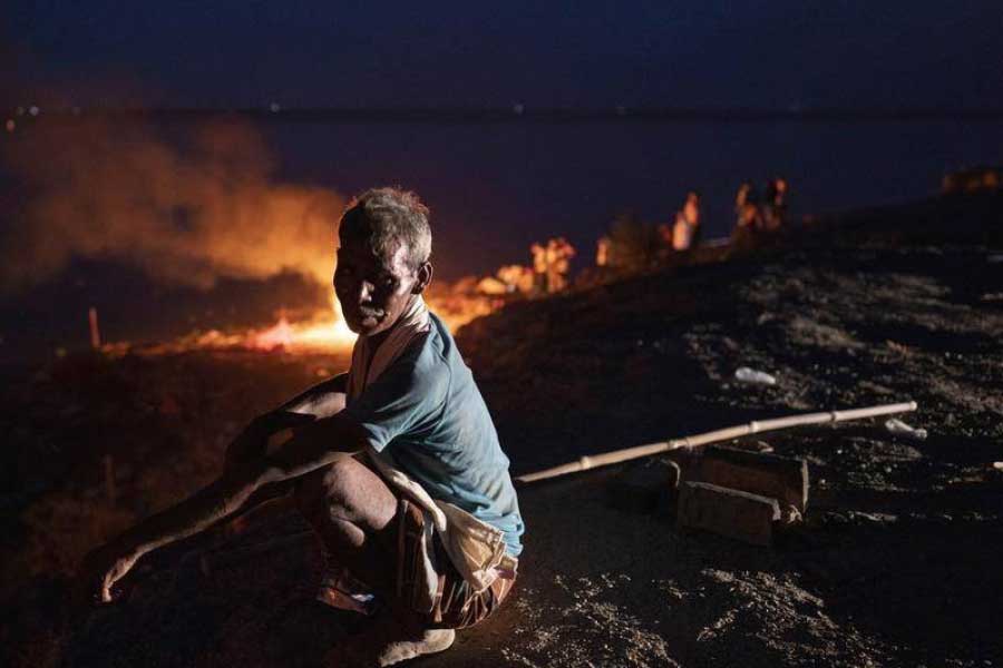 Bihar arrah district cremation woods heatwave deaths rise