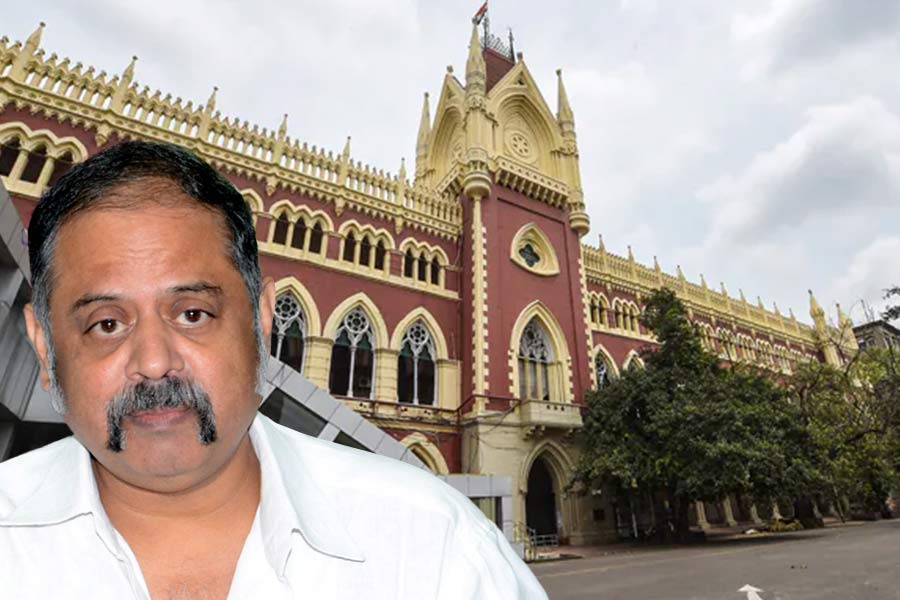 state election commissioner Rajiv Sinha attends in Calcutta High Court on Wednesday