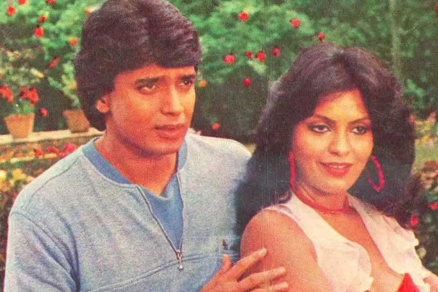 Image of Zinat Aman and Mithun Chakraborty.